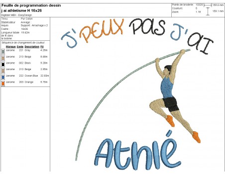 machine embroidery design I can Athletics