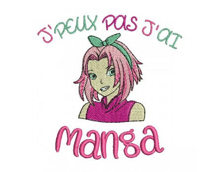 machine embroidery design I can manga