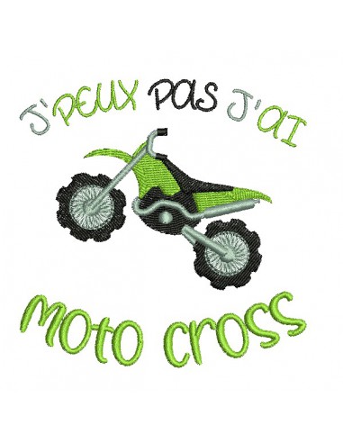 Motif de broderie machine moto cross