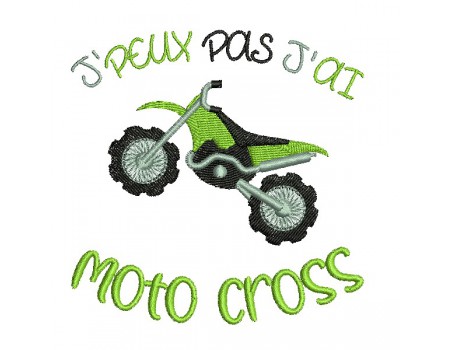 Motif de broderie machine moto cross