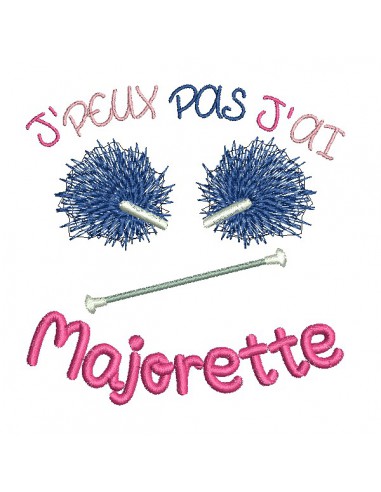 Motif de broderie machine majorette