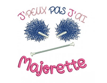 Motif de broderie machine majorette