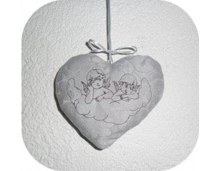 Instant download machine embroidery angels in a cloud