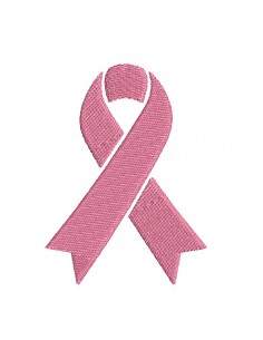 Motif de broderie machine ruban Octobre Rose