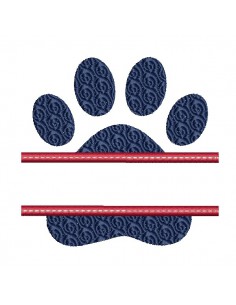 machine embroidery design dog  or cat paw