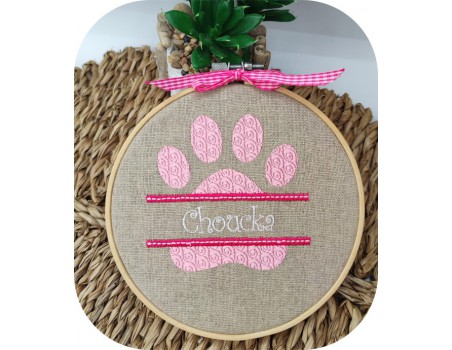 Motif de broderie machine patte  a personnaliser