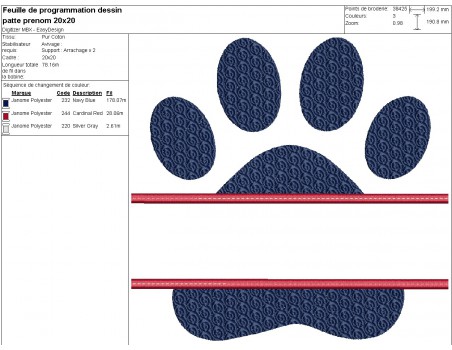 machine embroidery design dog  or cat paw