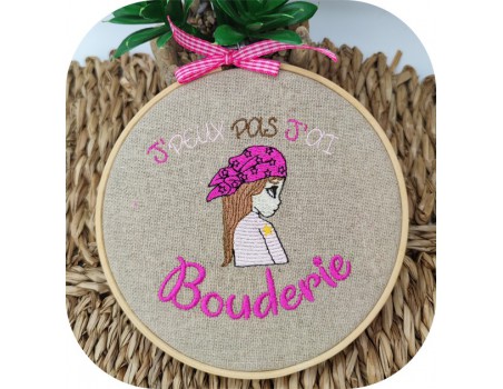 machine embroidery design I can not sulky girl