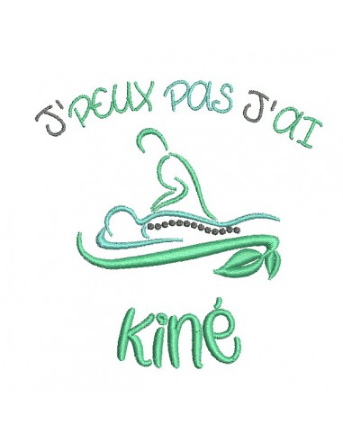 Motif de broderie machine kiné