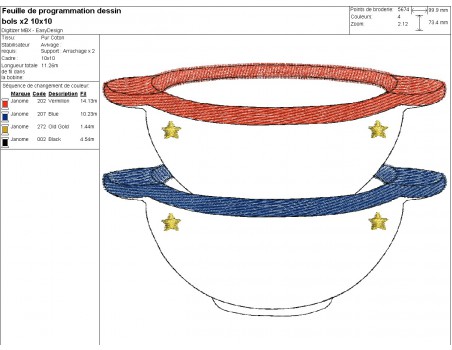 Motif de broderie machine bols personnalisable