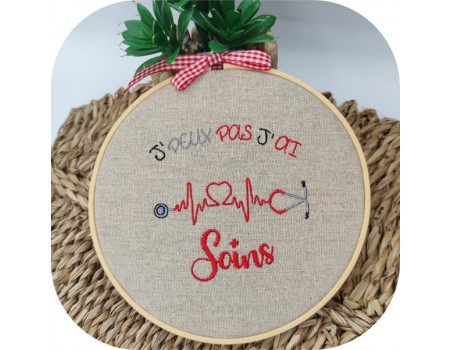 Motif de broderie machine soins