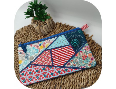 Motif de broderie machine ITH trousse crazy patch