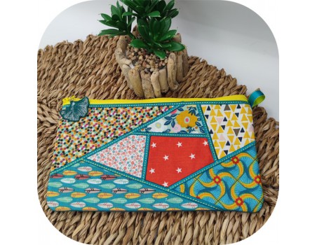 Motif de broderie machine ITH trousse crazy patch