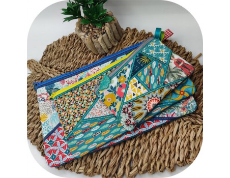 Motif de broderie machine ITH trousse crazy patch