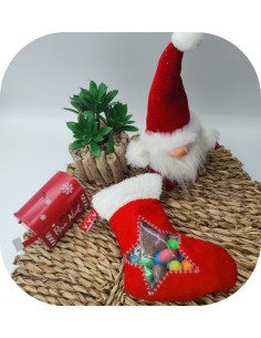 machine embroidery design christmas boot for candy ith