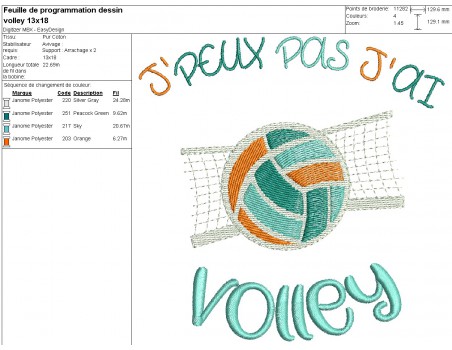 machine embroidery design I can not volley