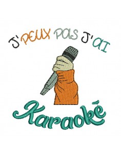 machine embroidery design I can not karaoke