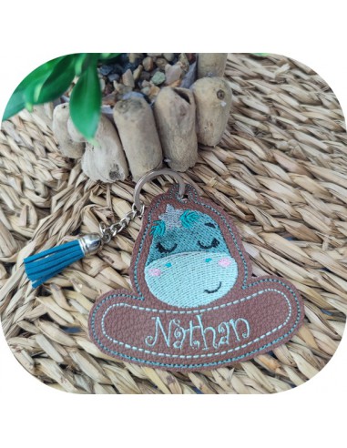machine embroidery design diplodocus keychains customizable ith