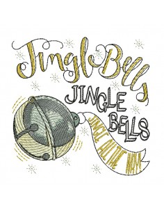 machine embroidery design jingle bells
