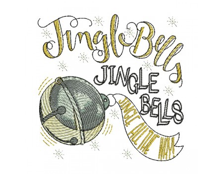 machine embroidery design jingle bells