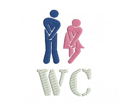 machine embroidery design water closet