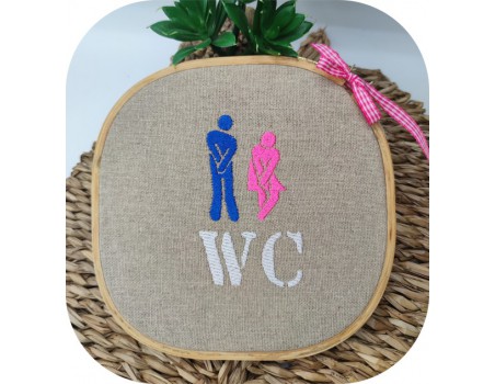 machine embroidery design water closet