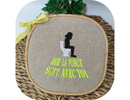 Motif de broderie machine toilette