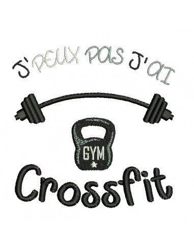 Motif de broderie machine crossfit