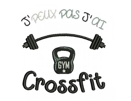 Motif de broderie machine crossfit