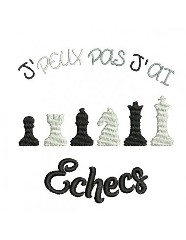 machine embroidery design I can not chess