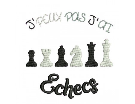 machine embroidery design I can not chess