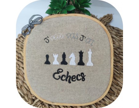 machine embroidery design I can not chess