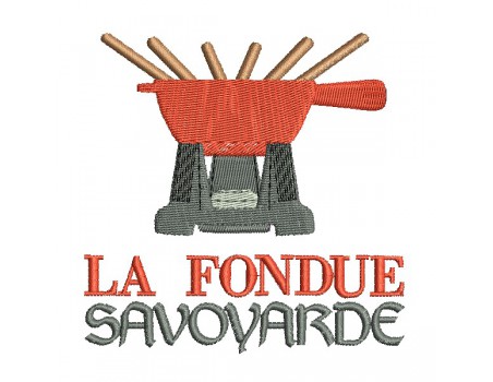 Motif de broderie machine fondue Savoyarde