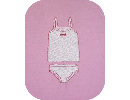 Instant download machine embroidery Lingerie underwear girl
