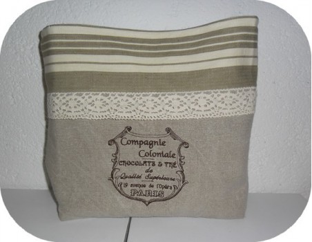 Motif de broderie machine chocolatier