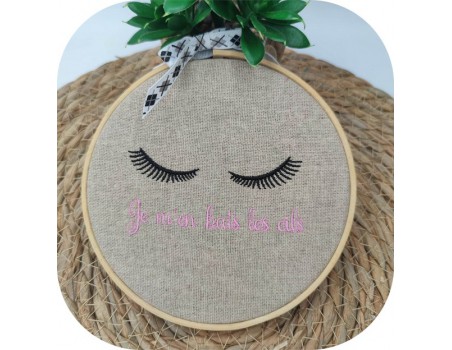 Machine embroidery design  eyelashes