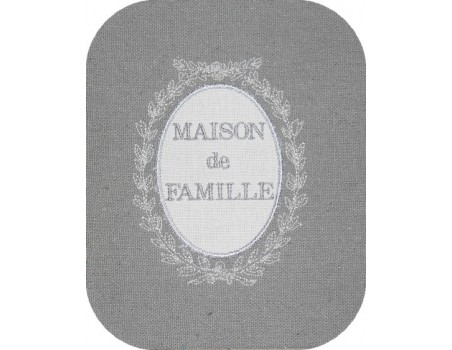 Motif de broderie machine cadre feuillage