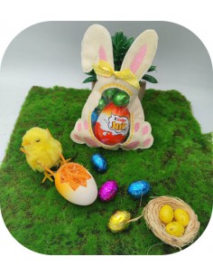 machine embroidery design candy bag rabbit  ith