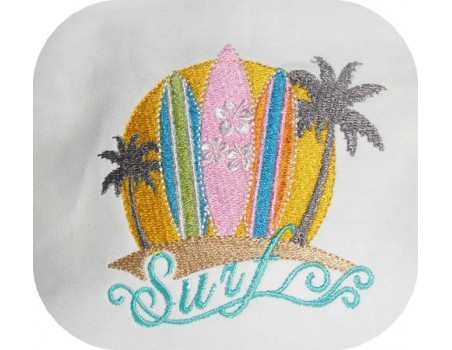 Instant download machine embroidery surfing