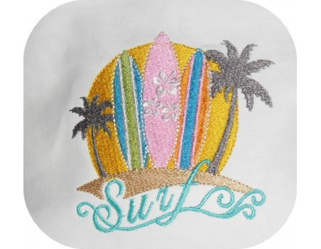 Motif de broderie machine surf