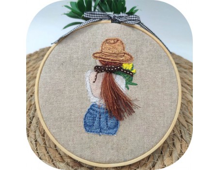 machine embroidery design Caroline  hair machine embroidery threads