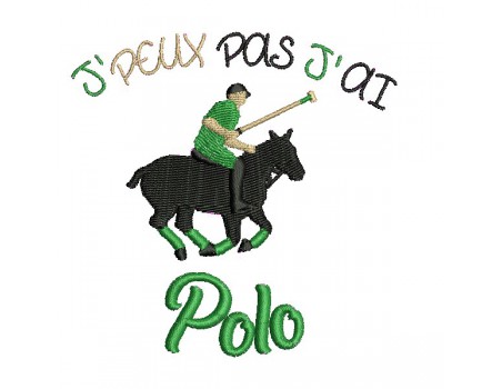 machine embroidery design I can not polo