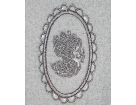 Cadre ovale festonné grand siècle 10x10cm