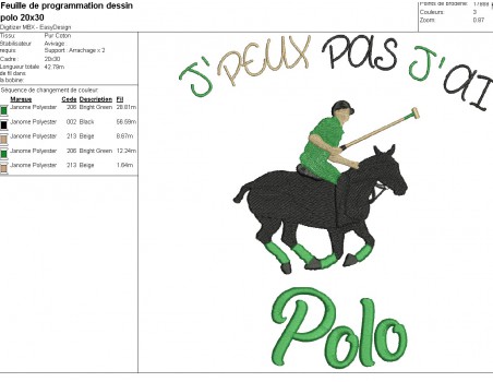 machine embroidery design I can not polo