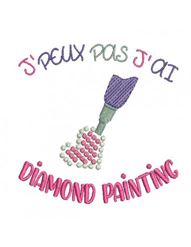 machine embroidery design I can not diamond painting