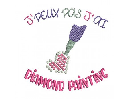 machine embroidery design I can not diamond painting