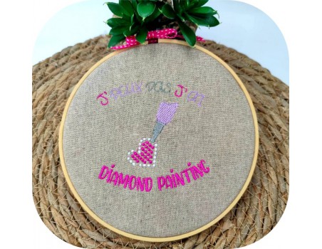 machine embroidery design I can not diamond painting