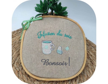 Motif de broderie machine infusions du soir