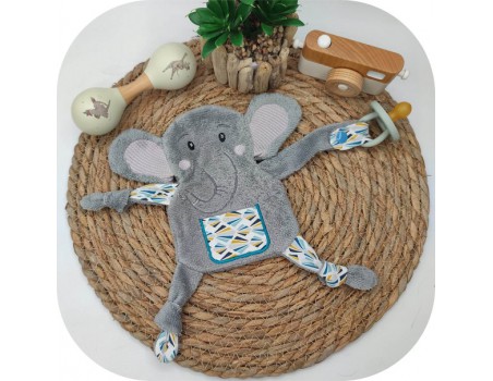 Instant download machine embroidery design  toy elephant  ITH