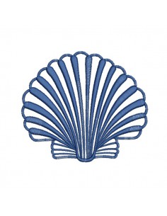 Motif de broderie machine coquille saint Jacques